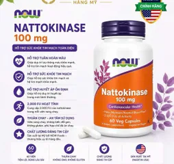 60 viên Nattokinase 100mg - Hỗ Trợ Sức Khỏe Tim Mạch Và Tuần Hoàn Máu chống đột quỵ