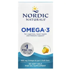 Nordic Naturals Omega-3 Chanh 690 mg 60 Viên Nang Mềm 345 mg 