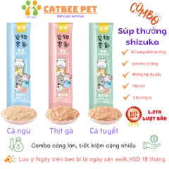[ Combo 50-100-200 thanh ] Súp thưởng cho mèo Shizuka - 15g - Cung cấp dinh dưỡng cho mèo