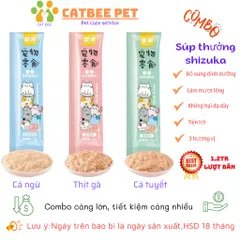 [ Combo tiết kiệm 300-450-600] Súp thưởng cho mèo Shizuka - 15g - Cung cấp dinh dưỡng cho mèo