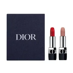 (Auth 100%) Set 2 Son Mini Dior Rouge Màu 999 Velvet và 100 Velvet - Bộ Son Chính Hãng Sang Trọng và Quyến Rũ (1.5g x 2) NK Chính ngạch Pháp