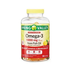 Sản phẩm hỗ trợ chức năng não bộ, tim mạch - Spring Valley Omega-3 500mg 120 viên