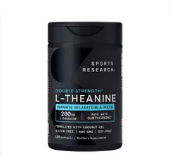 Viên uống giảm căng thẳng, tăng tập trung (không gây buồn ngủ) L-Theanine Sports Research L-Theanine 200mg (150 viên)