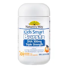 Viên uống DHA 300 mg Nature's Way Kids Smart Bursts DHA 300 mg Triple Strength 50 viên - Nâng Cao Khả Năng Tập Trung & Nhận Thức ở Trẻ