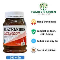 Sản phẩm hỗ trợ xương khớp, phù hợp người lớn tuổi, phụ nữ trên 40t - Blackmores Total Calcium & Magnesium + D3 (200 viên)