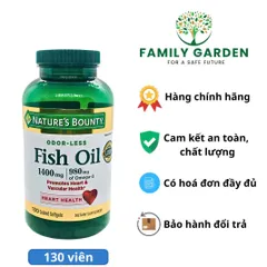 Viên uống dầu cá Mỹ Nature's Bounty Fish Oil 1400mg Omega-3 980mg (130 viên)