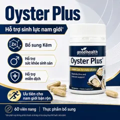 Hàu Biển Goodhealth Oyster Plus 60 viên - Bổ Sung Kẽm, Tăng Cường Sức Khỏe Phái Mạnh (Hàu Lùn)