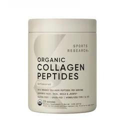 Bột Collagen Hữu Cơ Sports Research Organic Collagen Peptides Unflavored 227g - S/P Chuẩn Mỹ