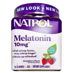 Kẹo Dẻo Vị Dâu Hỗ Trợ Giấc Ngủ Natrol 10 mg - 90 viên - Cải Thiện Chất Lượng Giấc Ngủ & Điều Hoà Nhịp Sinh Học - S/P Chuẩn Mỹ