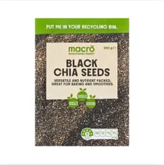 Hạt chia đen của Úc Macro Black Chia Seeds 350g 