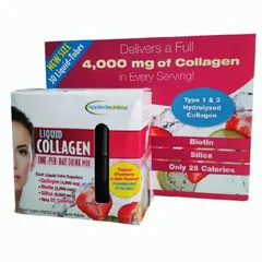 Collagen Dạng Nước Hương Vị Dâu Applied Nutrition Liquid Collagen [30 ống x 10 mL] - Hỗ Trợ Da/Móng/Tóc - S/P Chuẩn Mỹ