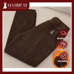 Quần Nhung Lót Lông Siêu Ấm AQ11 -  Hàng Quảng Châu Cao Cấp