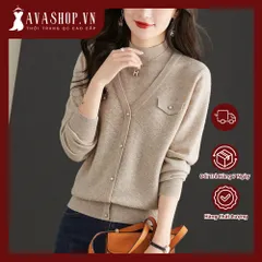 Áo Len Cổ Lọ Nửa Thân Giả Hai Mảnh Cho Nữ Mùa Thu Đông AL106