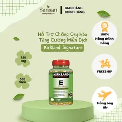 Vitamin E Kirkland 180mg 500 Viên USP Hỗ Trợ Miễn Dịch Chống Oxy Hóa