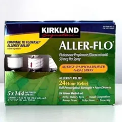 Xịt Viêm Xoang Dị Ứng Kirkland Signature Aller-Flo [Set : 5 chai x 18.2 mL/chai] - Hỗ Trợ Hô Hấp - SP Chuẩn Mỹ