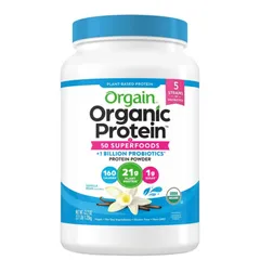 Bột Protein Hữu Cơ Orgain Organic Protein 1.22 kg - 21g Protein Thực Vật [Vegan] - Hương Vanilla Bean & Chocolate - Hàng nội địa USA