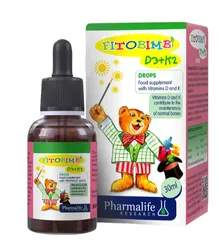 Siro hỗ trợ hấp thu canxi Fitobimbi D3 + K2 (30ml)