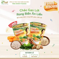 Cháo gạo lứt rong biển ăn liền TÂM MINH ly 45g