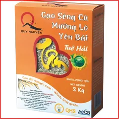 Gạo lứt trắng Séng Cù Mường Lò Yên Bái Hộp 2kg chùa Long Hương