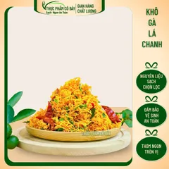 Khô gà lá chanh, 100% từ thịt gà tươi, được làm thủ công hương vị truyền thống