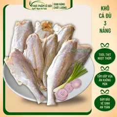 hỏa tốc_ Khô cá đù 3 nắng hảo hạng 1kg (18/22 con), không mặn vừa ăn,đặc sản Cần Giờ. 
