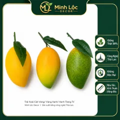 Trái Xoài Cát Vàng/ Vành Xanh/ Xanh trang trí Cao cấp | Trái Cây Nhựa foam, Trái Cây trang trí, Trái Cây Mô Hình