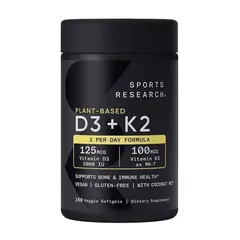 Vitamin D3 + K2 - Giúp xương chắc khỏe, tăng cường sức khỏe tim mạch, sản xuất tại Mỹ