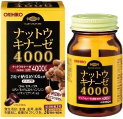 Viên uống Orihiro Nattokinase 4000FU Hỗ Trợ Phòng Ngừa Tai Biến 60 Viên Nhật Bản