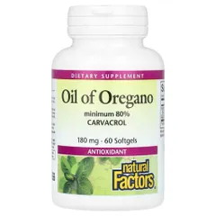 [MỸ] Oil of Oregano minimum 80% CARVACROL 180 mg 30 v ien ANTIOXIDANT natural Factors.