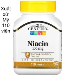 [MỸ] viên niacin 100mg 110 viên 21st Century