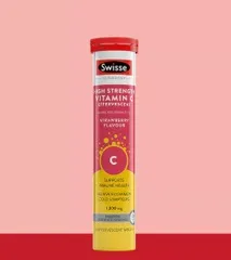 [Nhập khẩu] Viên sủi Vitamin C liều cao Swisse High Strength Vitamin C 1000mg Effervescent (20 viên)