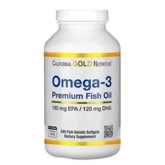 Viên uống Dầu cá Omega-3 California Gold Nutrition Omega-3 Premium Fish Oil 240 viên - S/P Chuẩn Mỹ