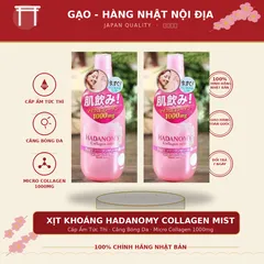 Xịt Khoáng Hadanomy Collagen Mist 250ml Hàng Nhật Nội Địa - Cấp Ẩm, Căng Bóng Da, Micro Collagen 1000mg