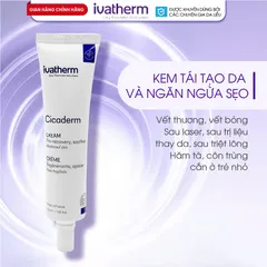 Ivatherm Cicaderm Cream-kem tái tạo lá chắn  Phục Hồi Da 