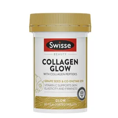 Viên uống Swisse Beauty Collagen Glow 60 & 120 viên - Tăng độ đàn hồi & Hỗ trợ làm đẹp toàn diện - S/P Chuẩn Úc