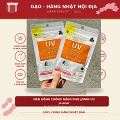 Viên Uống Chống Nắng Fine Japan UV 30 Ngày Hàng Nhật Nội Địa - Bảo Vệ Da Từ Bên Trong, Ngừa Nám Sạm