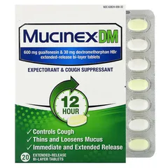 Viên uống giảm ho long đờm Mucinex DM EXPECTORANT & COUGH 20 tablets
