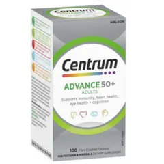 Viên uống bổ sung Vitamin & Khoáng chất Centrum Advanced 50+[100 viên] Nâng cao sức khỏe dành cho người trên 50 tuổi - S/P Chuẩn Úc