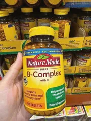 Nature Made Super B-Complex bổ sung vitamin B giảm căng thẳng, 460 viên, giao nhanh