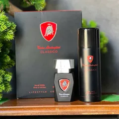 Thanh lí vỏ hộp cũ set nước hoa Nam Lamborghini Classico gồm 1 nước hoa 15ml + 1 xịt body 150ml