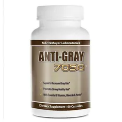 Viên uống Anti-Gray 7050 - Cải thiện tình trạng tóc bạc sớm & Cải thiện sự hình thành tóc bạc mới - 60 viên [Hàng nội địa Mỹ]