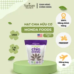 Hạt Chia Hữu Cơ Monda Foods Organic Chia Seeds 1.36kg Không Gluten Giàu Chất Xơ Omega 3