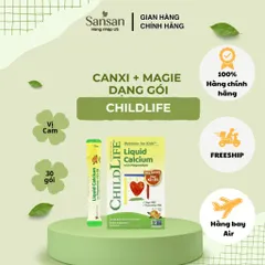 ChildLife Essentials Canxi Lỏng Cho Bé Kèm Magie K2 D3 Kẽm Hương Cam, Dạng Gói 30 Gói x 10ml