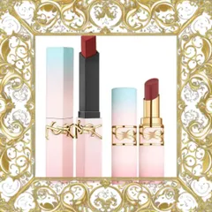 (Bản Mới) Set Son Yves Saint Laurent YSL The Slim 1966 Đỏ Đất + Loveshine Candy Glow 7B Hồng Nude Bộ Đôi Son Cao Cấp Chính Hãng Cho Ngày Lễ Tình Nhân Nội Địa