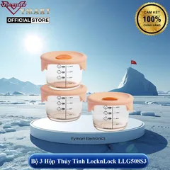 Set 3 Hộp Đựng Thực Phẩm Thủy Tinh LocknLock 230ml - Nắp Silicone Chịu Nhiệt, Lý Tưởng cho Ăn Dặm và Bảo Quản Thức Ăn