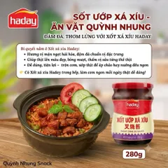 Sốt Ướp Xá Xíu Haday 280g Chuẩn Vị Quảng Đông - Gia Vị Ướp Thịt Nướng, Làm Cơm Thố, Bánh Bao Xá Xíu - Ăn Vặt Quỳnh Nhung