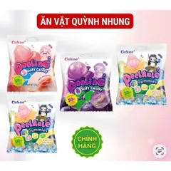 Dây 10 Gói Kẹo Dẻo Lột Vỏ Cokoc Mini (24g-25g/Gói) - Kẹo Lột Vỏ Vị Nho, Trái Cây Tổng Hợp Ăn Vặt Quỳnh Nhung
