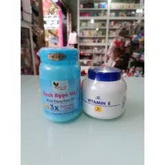 Combo dưỡng body gồm Kích Bạch ngọc liên và Vitamin E nắp xanh giúp dưỡng ẩm