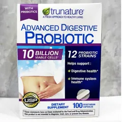 TruNature Advanced Digestive Probiotic |100 viên| Men vi sinh cải thiện tiêu hóa - Cân bằng hệ vi sinh đường ruột & Tăng cường sức đề kháng [S/P Chuẩn Mỹ]