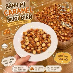 bánh mì viên sấy giòn caramel muối biển – ăn một lần là mê